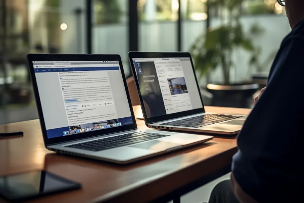 Professional working in a modern workspace